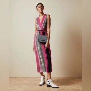 Ted Baker Wrap Detailed Knitted Dress